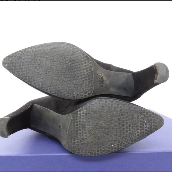 Stuart Weitzman Highstrung Suede Black Boots Stretch Knee Thigh Hi Lace Up Sz 10 - Picture 8 of 11